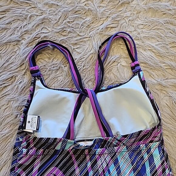 Nike women's purple, blue and black tankini swimsuit top size 8‎ - Picture 5 of 5
